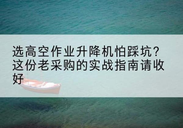 平利高空作业升降机厂家推荐-选高空作业升降机怕踩坑？这份老采购的实战指南请收好